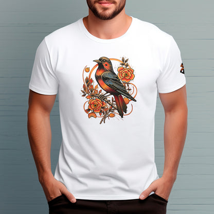 male model wearing Sailors' Song Unisex organic cotton t-shirt