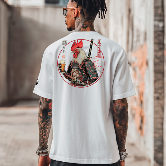 Hatsu Yorokobi Men’s Boxy Heavyweight T-Shirt (Back Print)