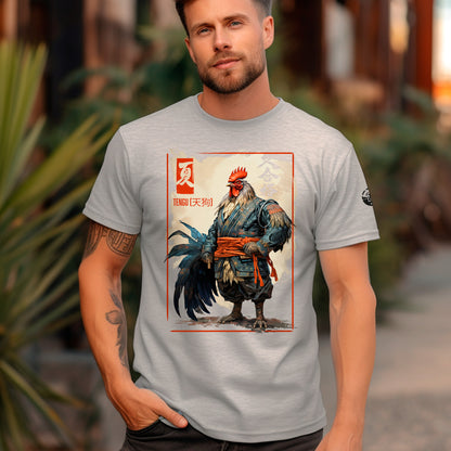 male model wearing Tengu (天狗) Unisex t-shirt