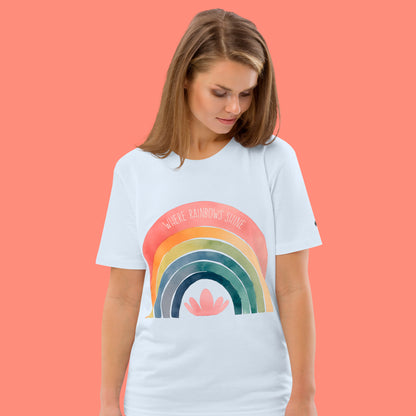 Where Rainbows Shine Unisex organic cotton t-shirt