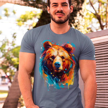 model wearing Chromatic Roam Unisex organic cotton t-shirt