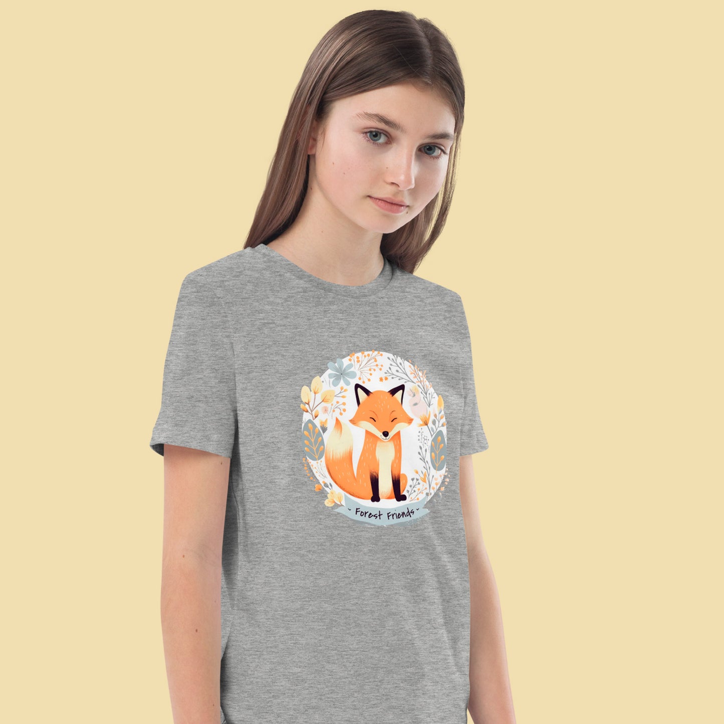 T-shirt enfant en coton bio Amis de la forêt