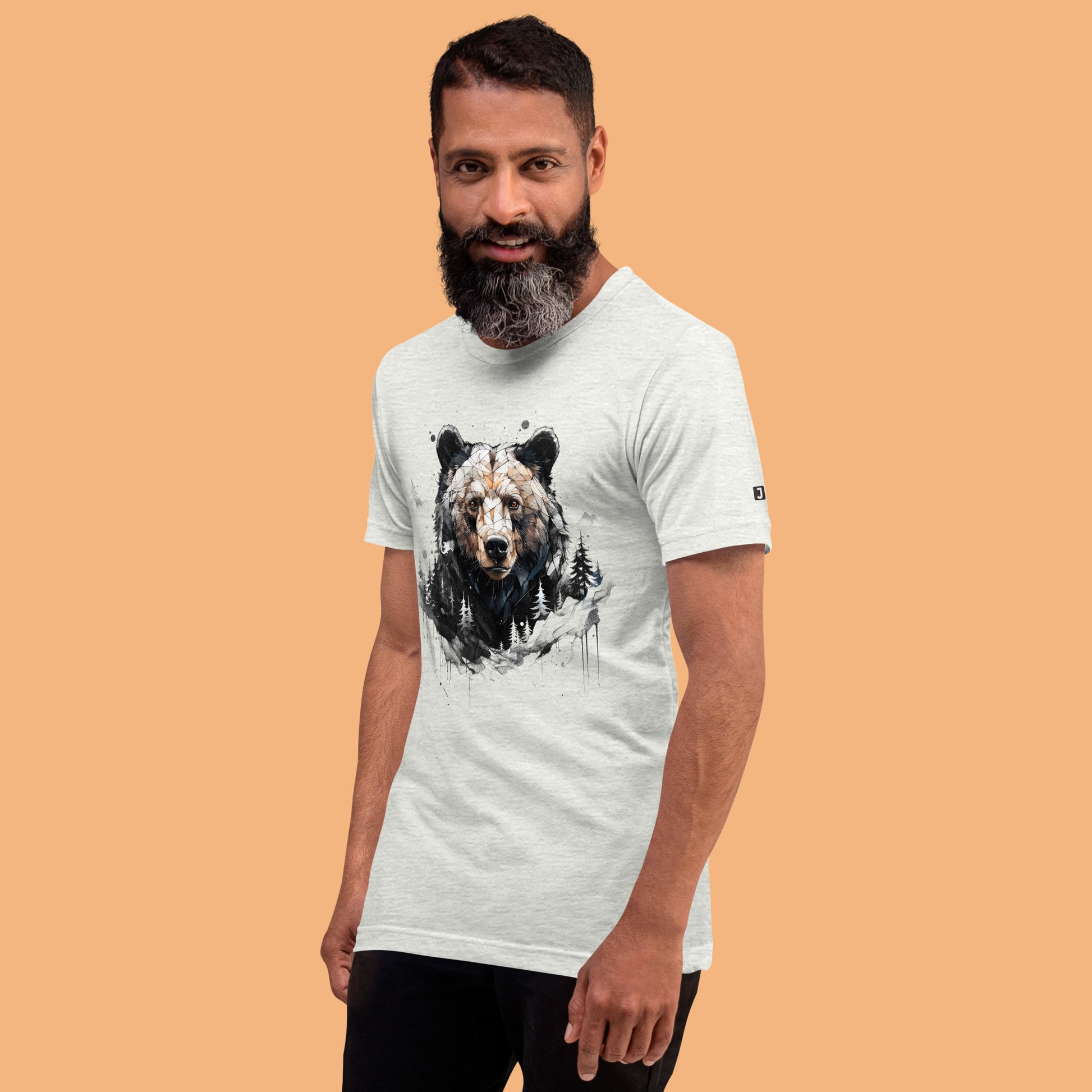 Guardian Of The Forest Unisex t-shirt- ash- worn by male model