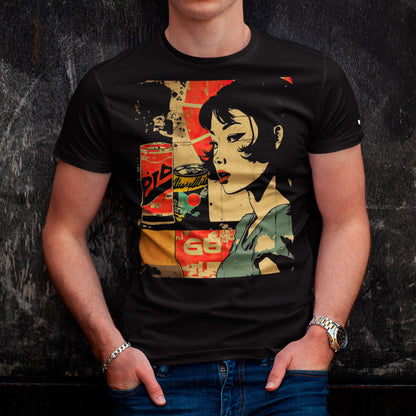 male model wearing Geisha Grunge Unisex t-shirt