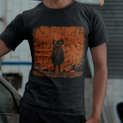 model wearing black heather xHarvest Child Unisex t-shirt