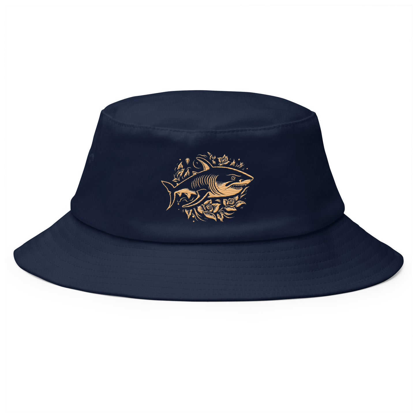 navy Ka Manō Vintage Embroidered Bucket Hat