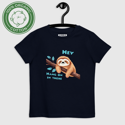 Hé, accroche-toi- T-shirt pour enfants en coton biologique