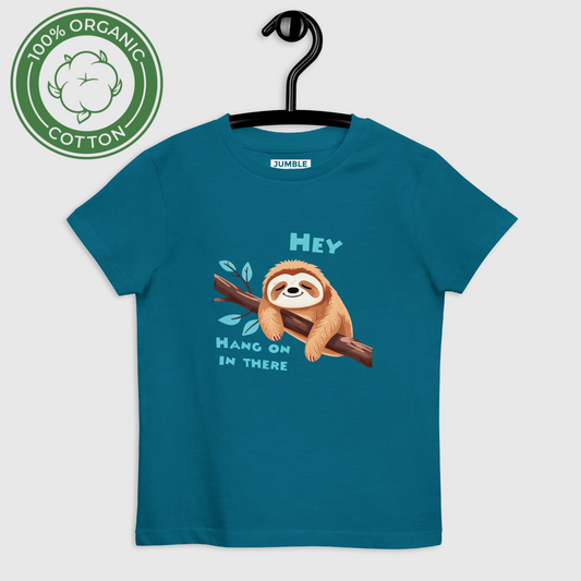 Hé, accroche-toi- T-shirt pour enfants en coton biologique