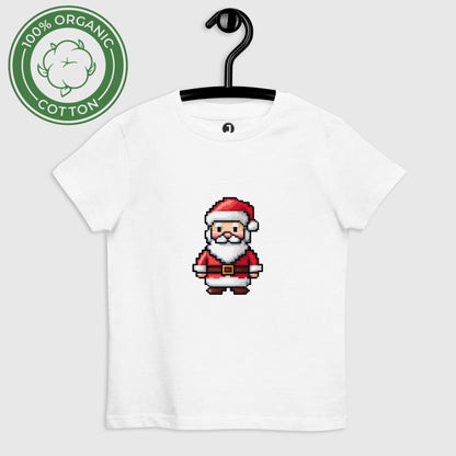 white Kringle Pix Organic cotton kids t-shirt displayed on hanger