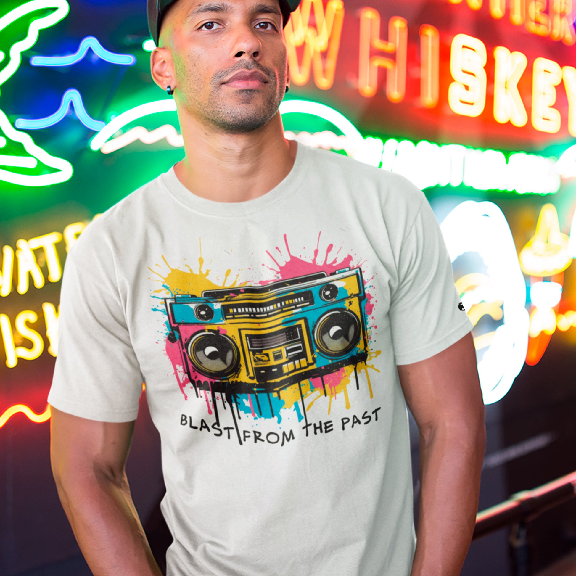 Blast From The Past Unisex organic cotton t-shirt- worn by male model