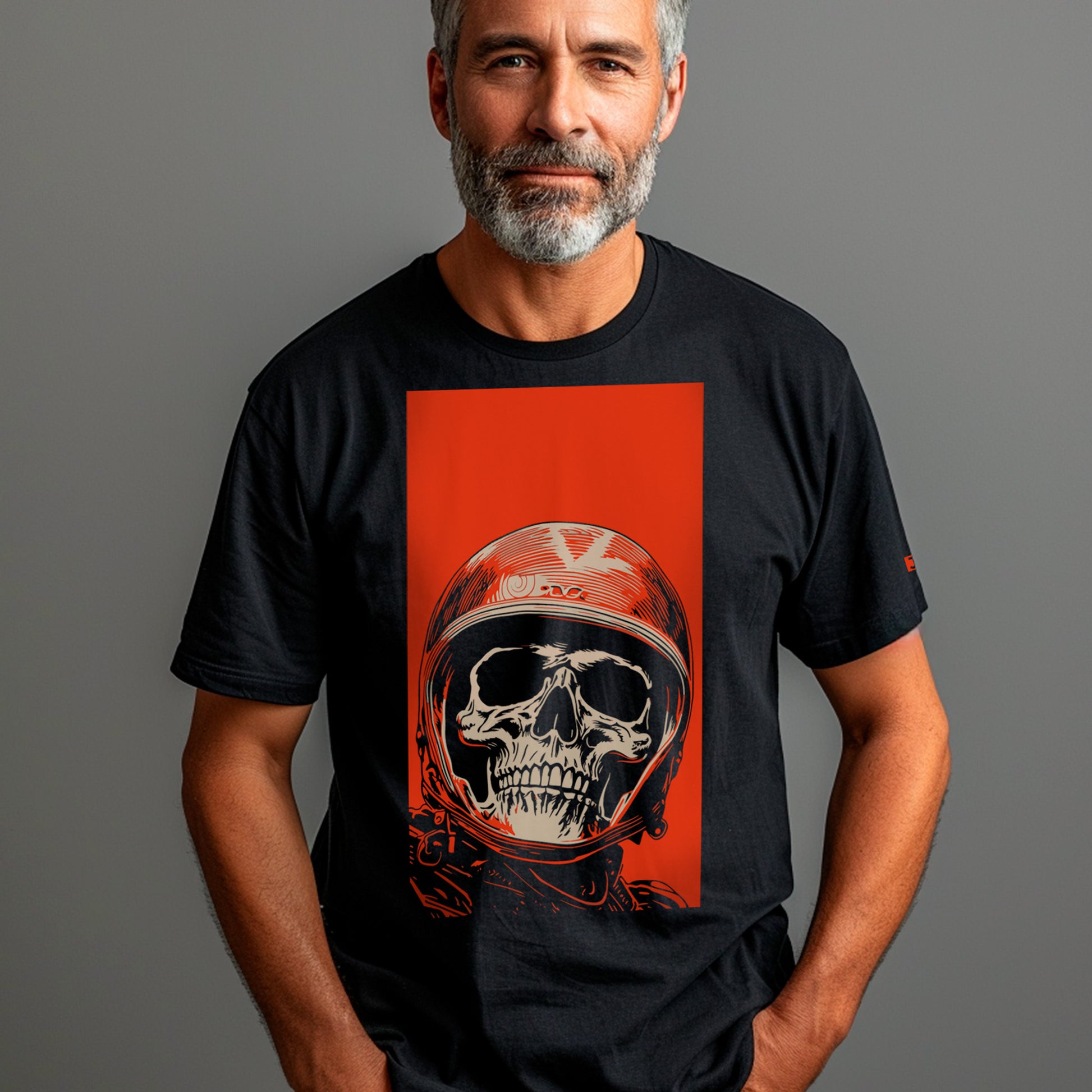 MODEL WEARING Death Race Unisex t-shirt