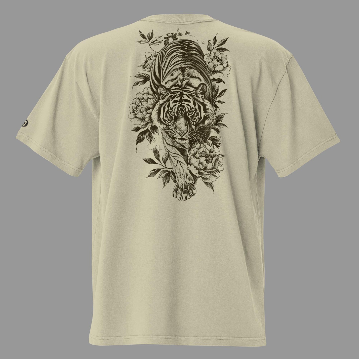 ucalyptos Savage Bloom Oversized faded t-shirt (back print)