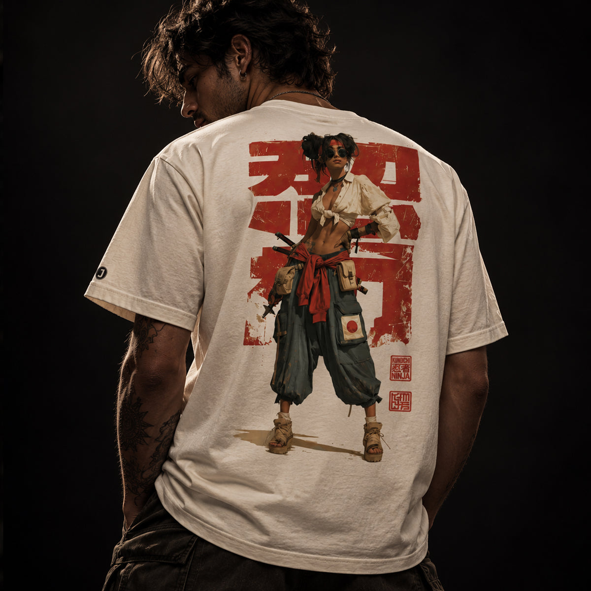 Kunoichi Premium Regular Fit T-Shirt (back print) | AS Colour