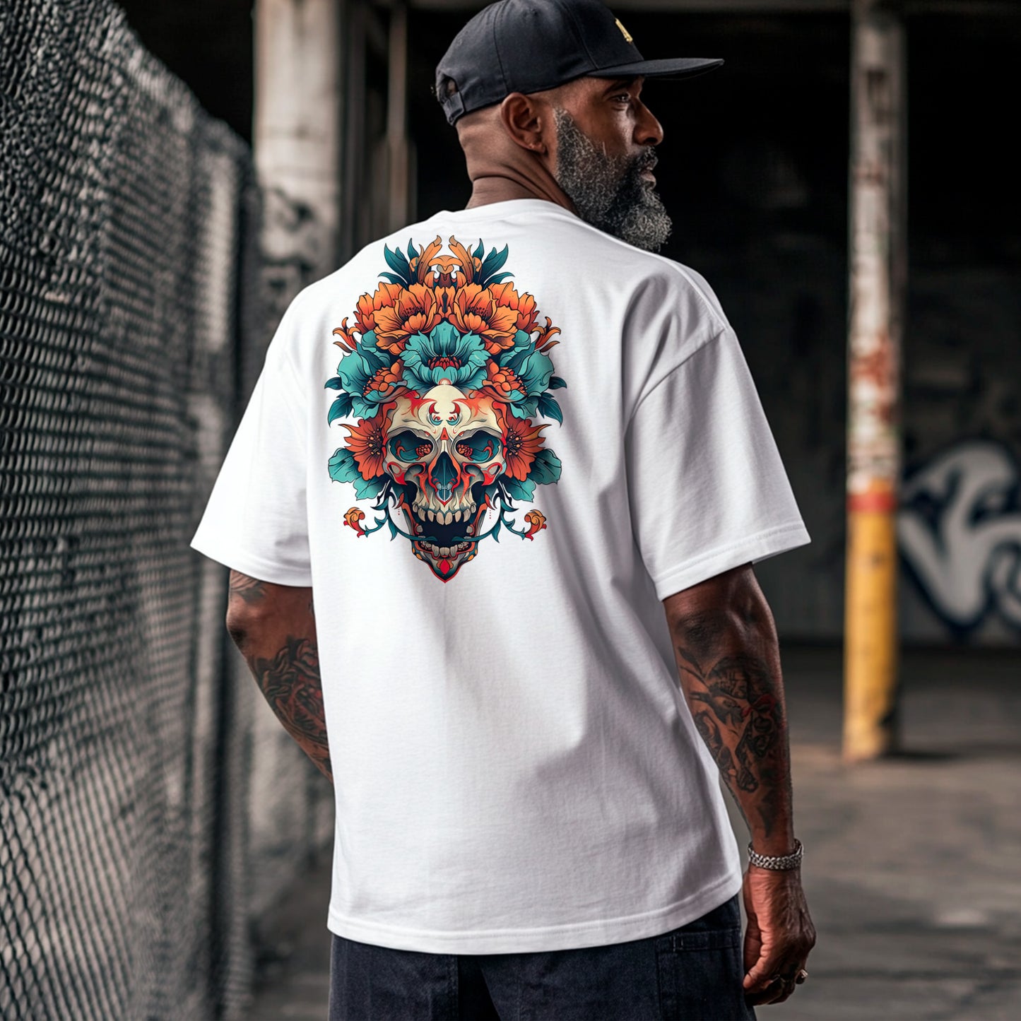 Death's Touch Men’s Boxy Heavyweight T-Shirt (back print)