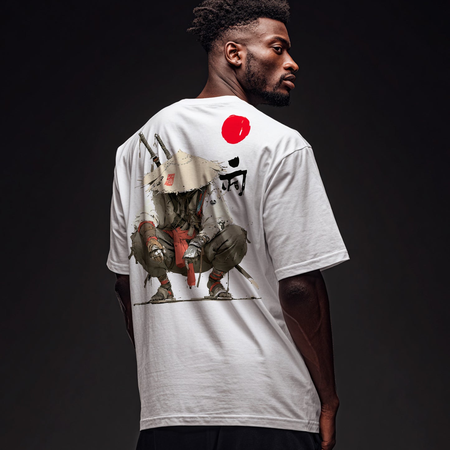 Kagehōsha (影法者 – Shadow Walker) Men’s Boxy Heavyweight T-Shirt (back print)