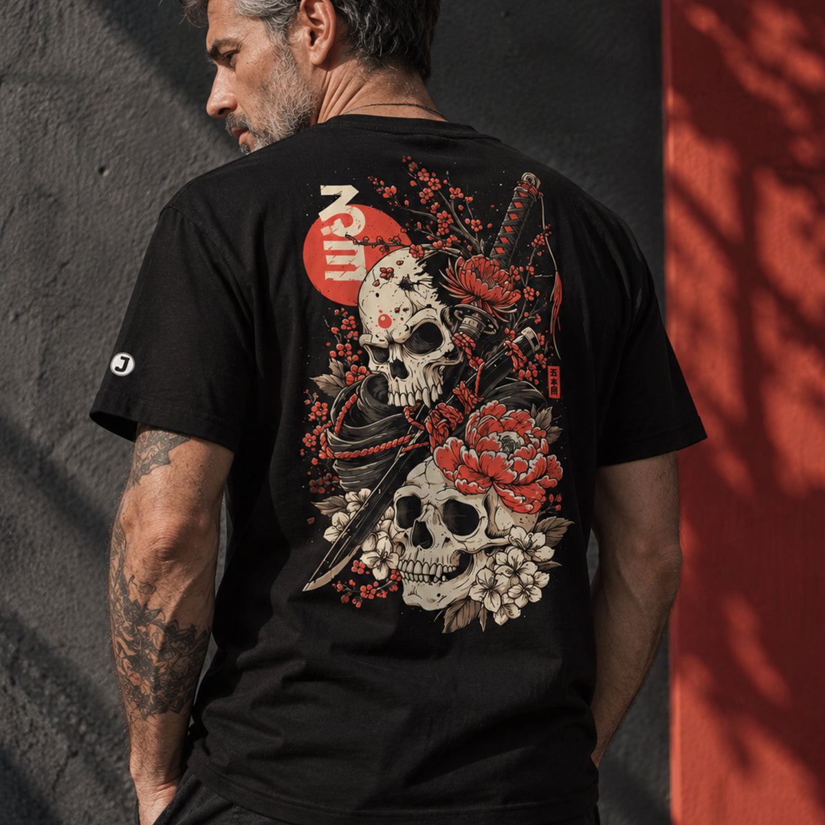 Kurenai Dokuro Premium Regular Fit T-Shirt (back print) | AS Colour