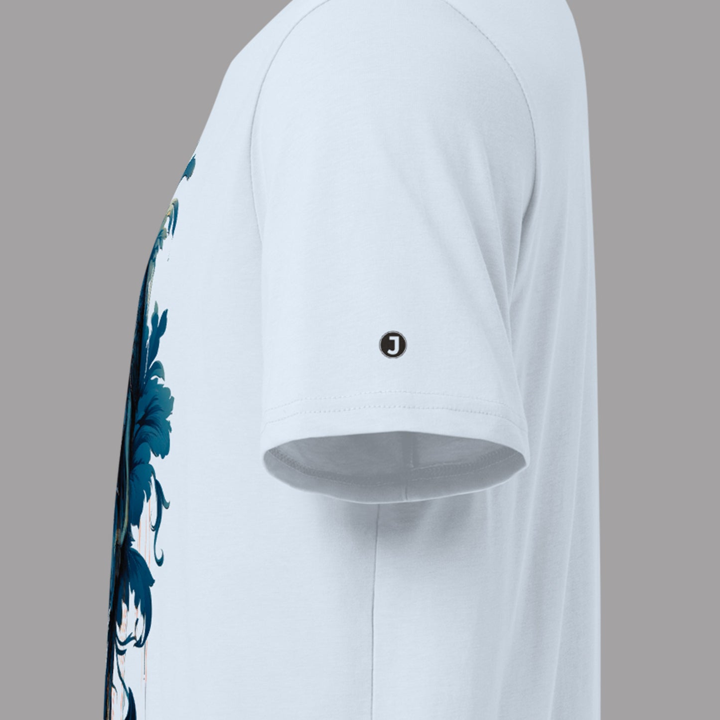 sleeve logo on white Avian Nouveau Unisex organic cotton t-shirt