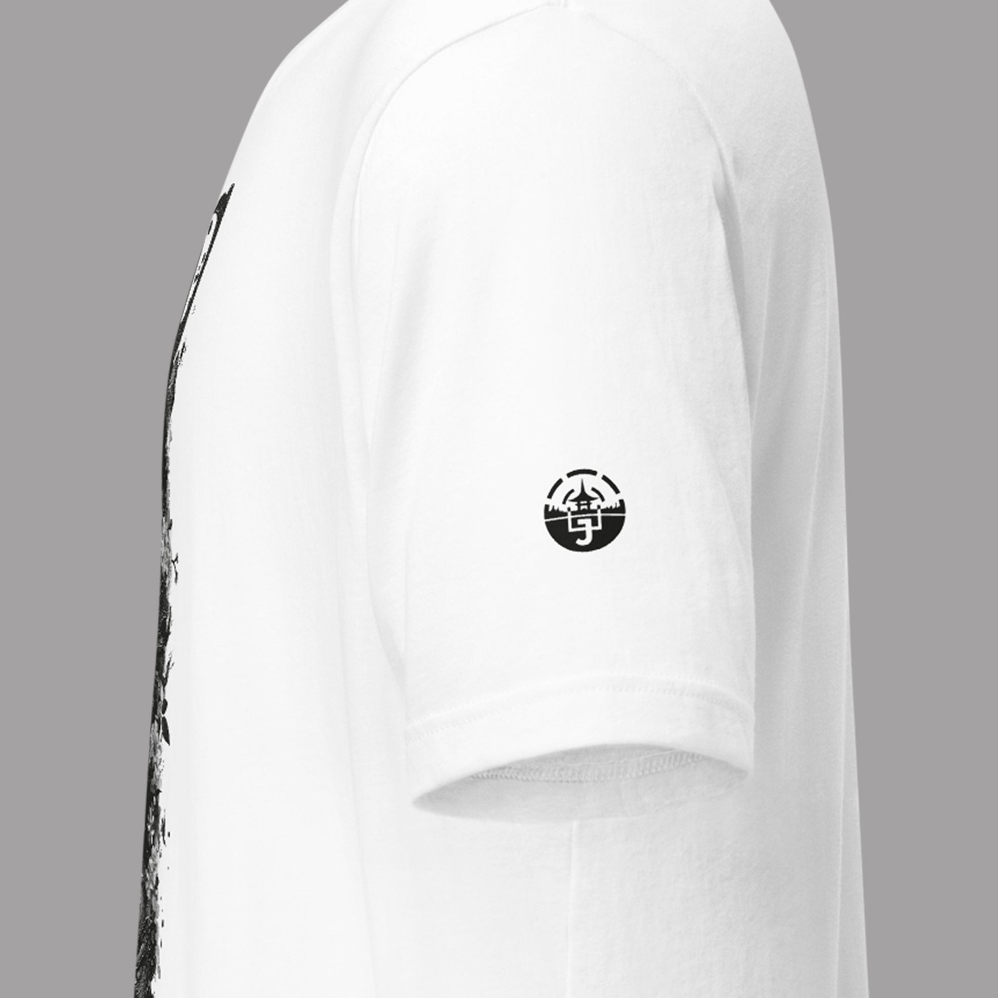 sleeve logo on white Bushido Totem Unisex t-shirt