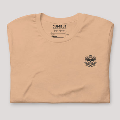 folded tan Bayou Mystique Unisex t-shirt