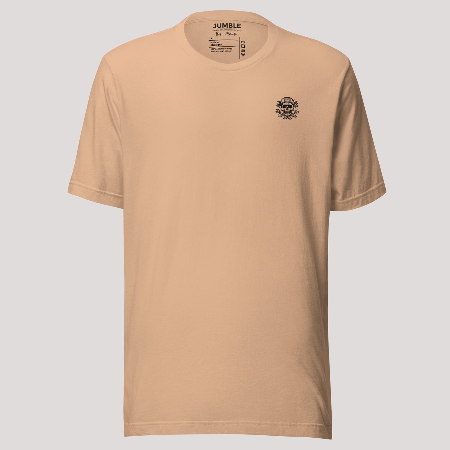 front of tan Bayou Mystique Unisex t-shirt