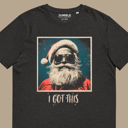 dark heather grey "I Got This" Unisex organic cotton t-shirt