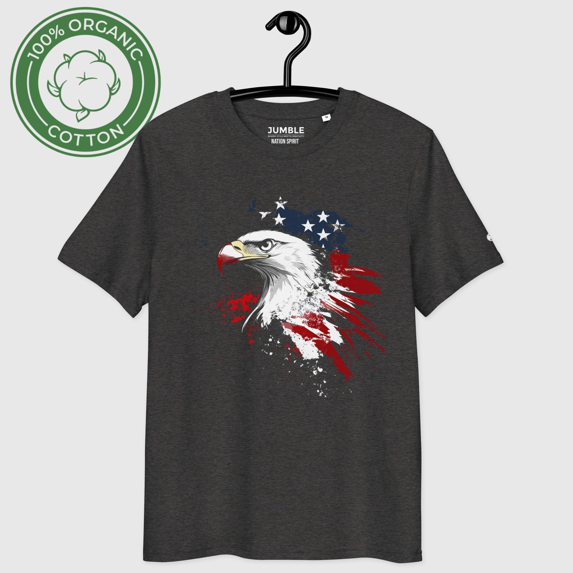 Nation Spirit Organic Cotton T-Shirt – Bald Eagle Patriotic
