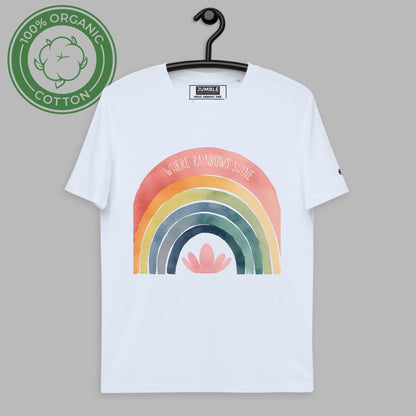 Where Rainbows Shine Unisex organic cotton t-shirt