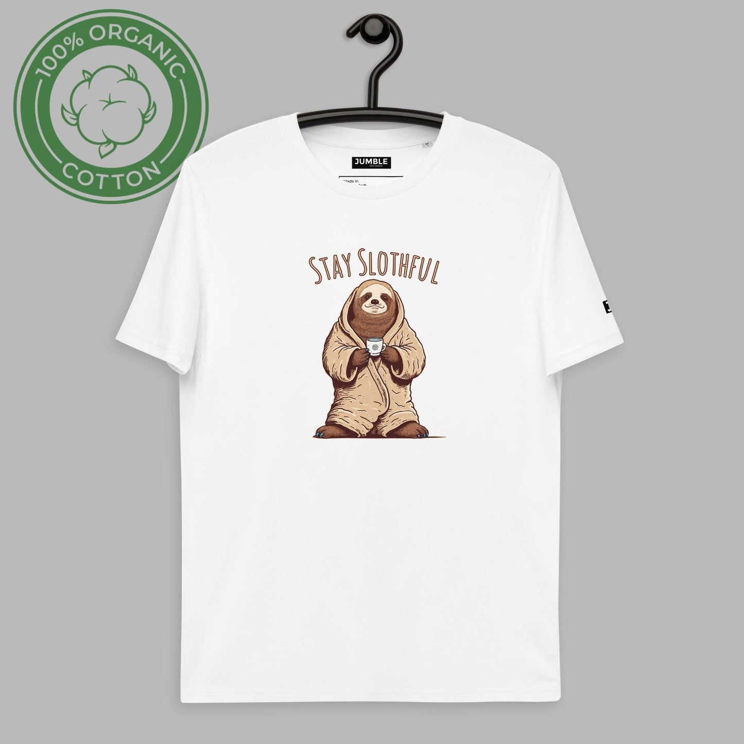 Stay Slothful Unisex organic cotton t-shirt