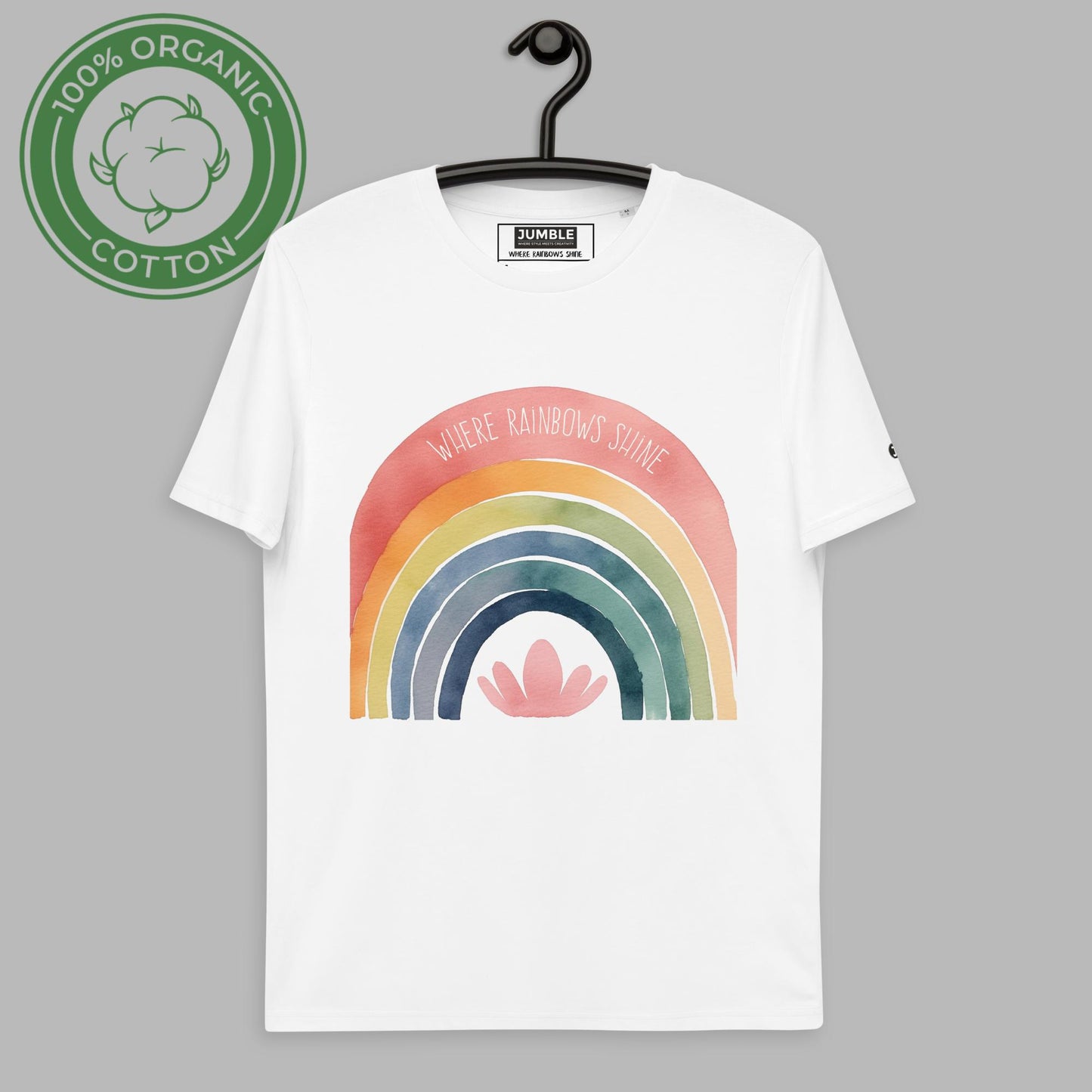 Where Rainbows Shine Unisex organic cotton t-shirt