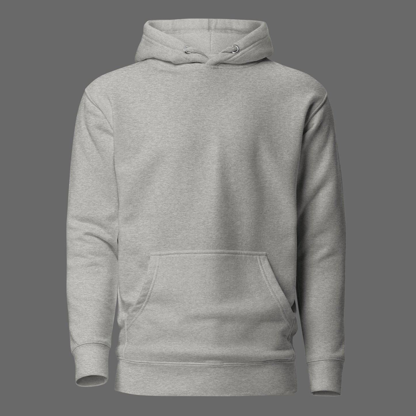 wont view of carbon grey Irezumi Unisex Premium Hoodie | Cotton Heritage