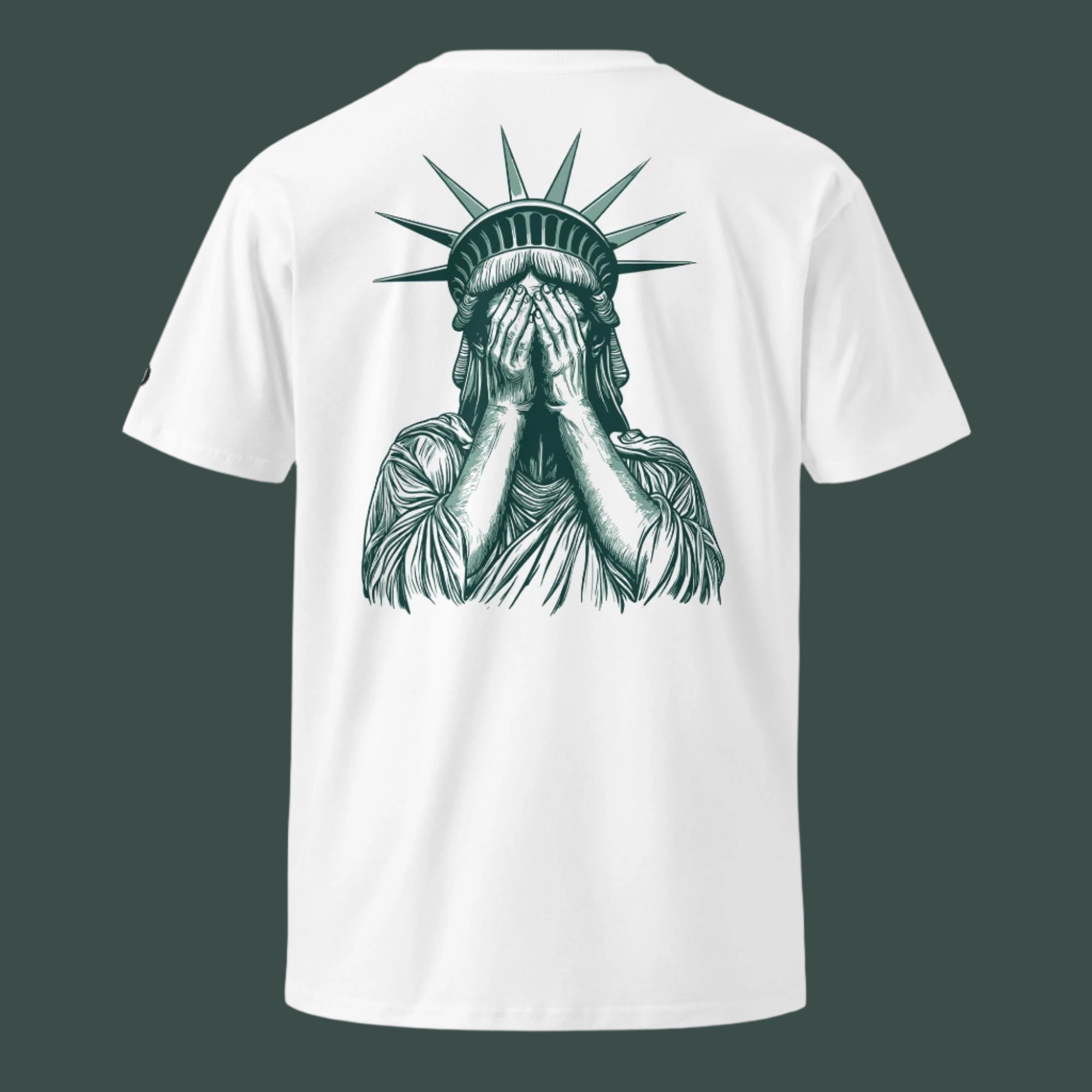 Liberty's Lament Premium Tee – Lady Liberty Protest T-Shirt – Jumble
