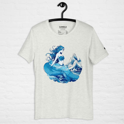 ash Ocean Charm Unisex t-shirt displayed on a hanger