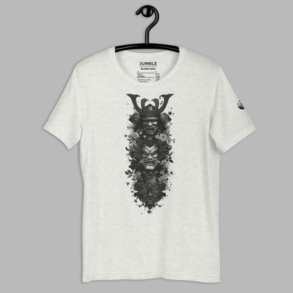 ash Bushido Totem Unisex t-shirt displayed on a hanger