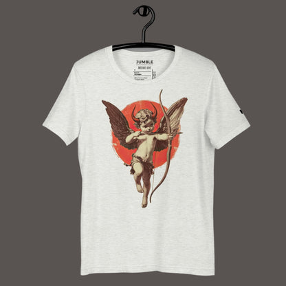 ash Infernal Love Unisex t-shirt on a hanger