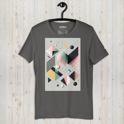 Sleek Abstraction Unisex t-shirt displayed on hanger