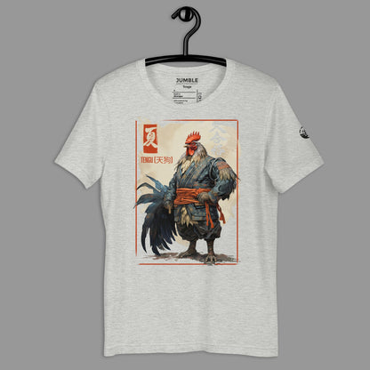 Tengu (天狗) Unisex t-shirt displayed on a hanger