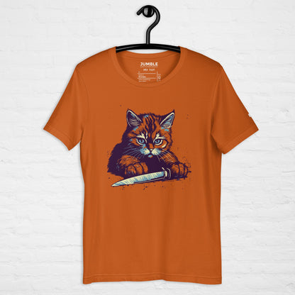 autumn Easy Tiger Unisex t-shirt displayed on a hanger