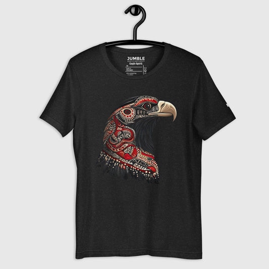 Eagle Spirit Unisex t-shirt on a hanger