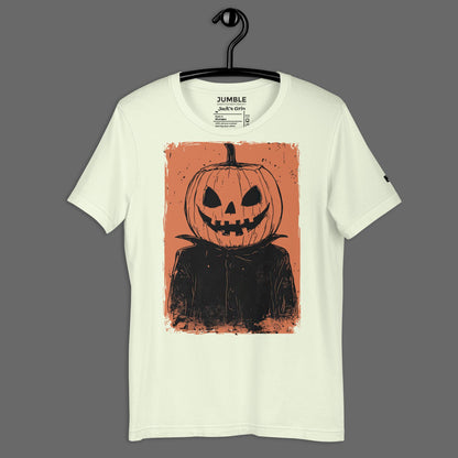 Jack’s Grin Unisex t-shirt on a hanger