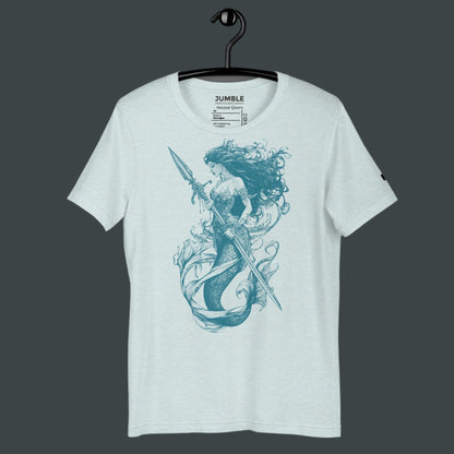 prism ice blue Abyssal Queen Unisex t-shirt on a hanger