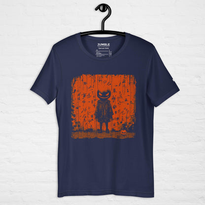 navy Harvest Child Unisex t-shirt displayed on a hanger