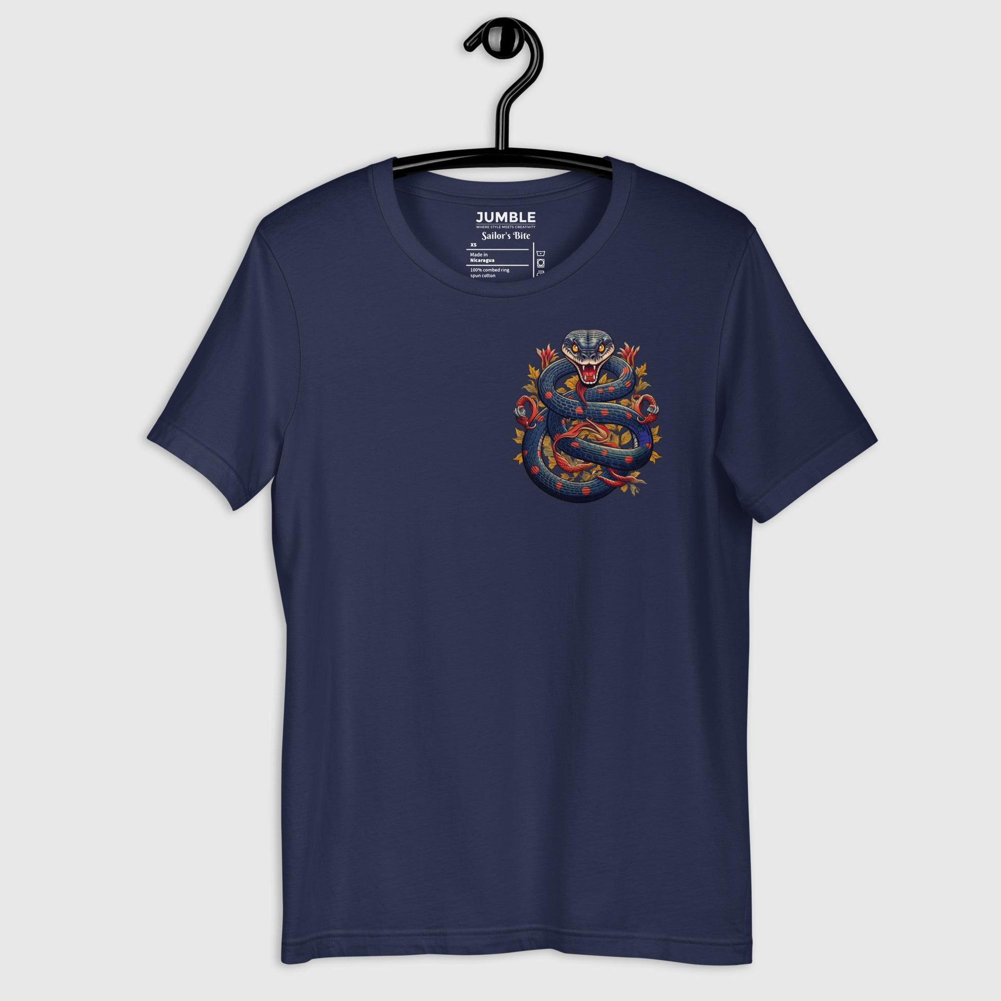 front of Sailor's Bite Unisex t-shirt displayed on hanger