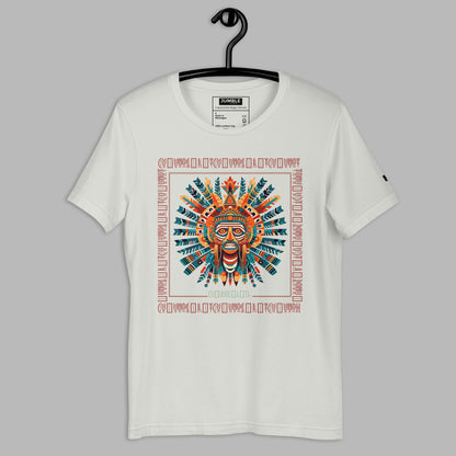 Cuāuhocēlōtl "Eagle Warrior" Unisex t-shirt, silver , on hanger