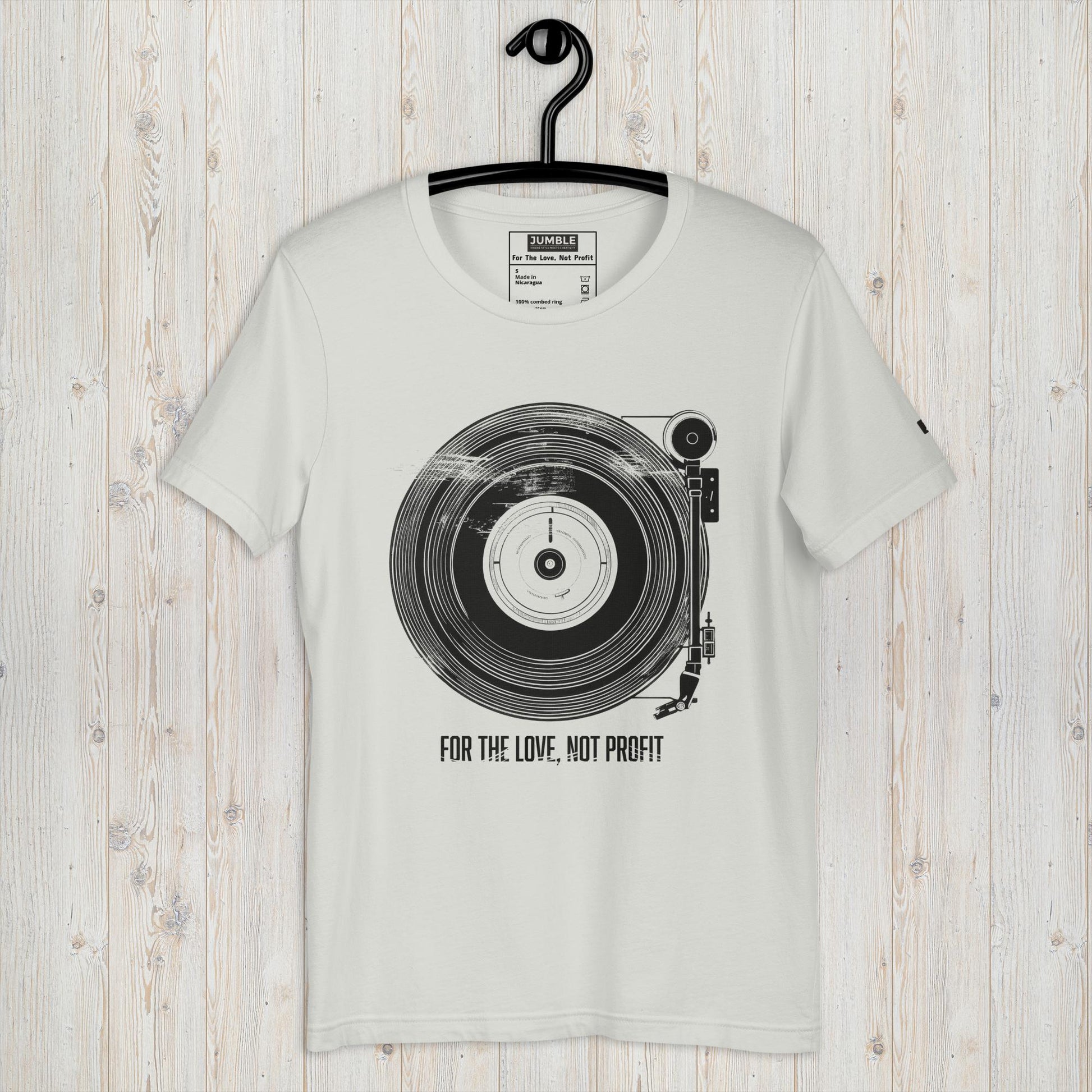 For The Love Unisex t-shirt- silver- on hanger