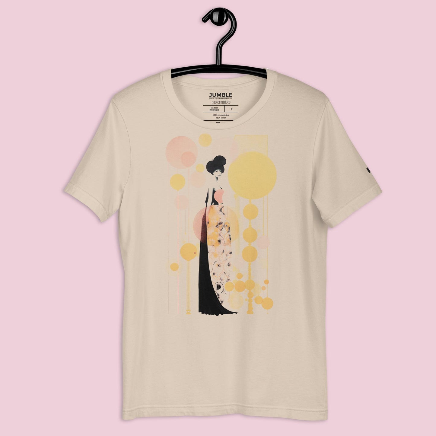  Pudica Slender Unisex T-Shirt on hanger- Soft cream 