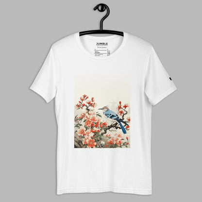 Timeless Impression Unisex t-shirt, white. Displayed on hanger