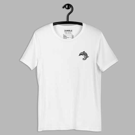white Te Ora O Pahu Unisex t-shirt on c hanger