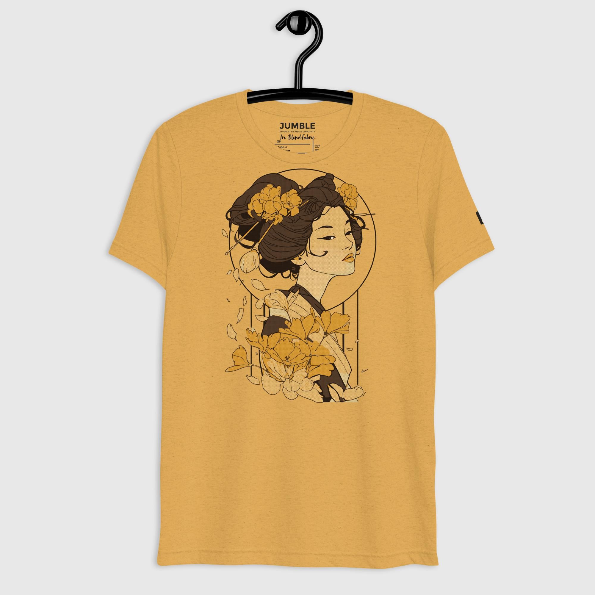 トップス komorebi Komorebi Front Print Vintage T-Shirt – Japanese Floral Streetwear