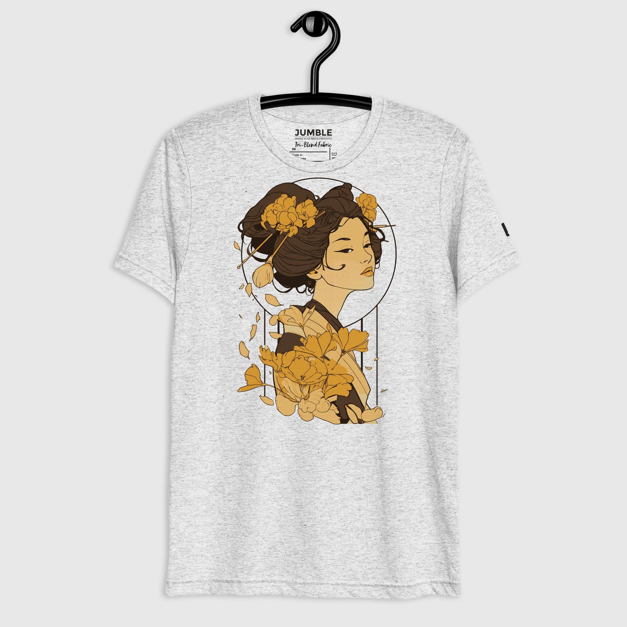 トップス komorebi Komorebi Front Print Vintage T-Shirt – Japanese Floral Streetwear