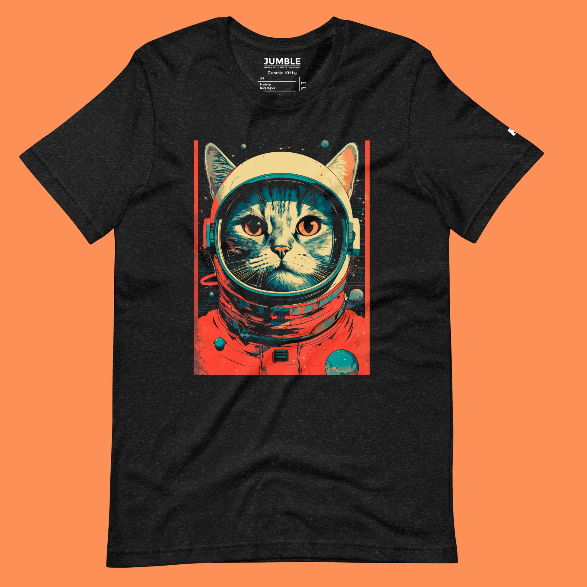 black Cosmic Kitty Unisex t-shirt